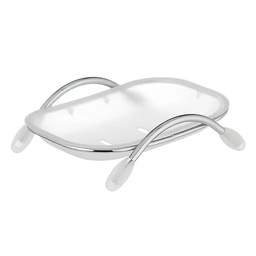 Мыльница настольная ZERIX LR332-1 (пластик матовый белый) (ZX2700) - фото 1