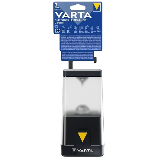 VARTA Фонарь кемпинговый Ambiance L30RH с гибридной системой питания аккумулятор/батарейки, IP54, до 500 люмен, до 370 часов работы, 3хАА