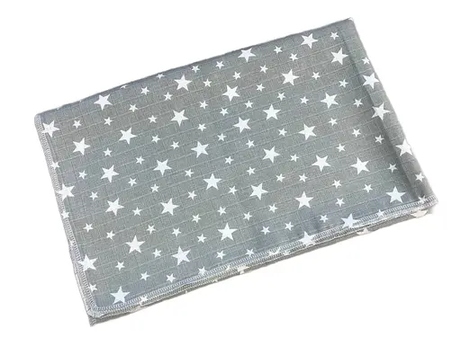 Муслиновая пеленка Moontime "Звездопад на сером" - фото 1