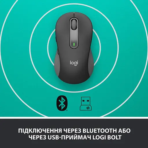 Беспроводная мышь Logitech Signature M650 L Wireless Mouse Graphite (910-006236) - фото 5