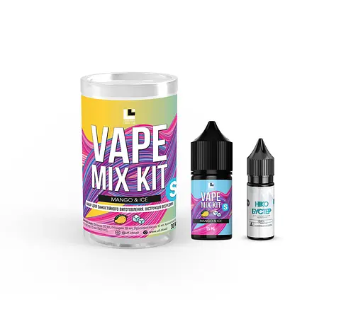 Набор компонентов для самозамеса солевой заправки Vape Mix Kit Salt 30 мл Mango Ice, 0-50 мг (zh4672)