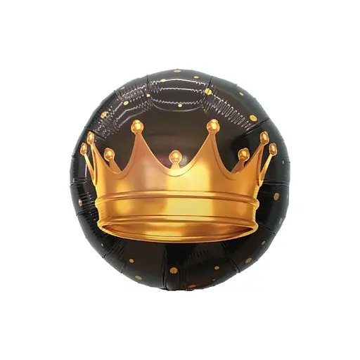 Шар воздушный фольгированный (45 см) Золотая корона