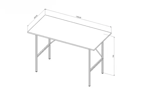 Стол письменный Line Тайм Ferrum-decor 750x1200x600 Черный металл ДСП Венге Магия 16 мм (FRD-106162) - фото 4