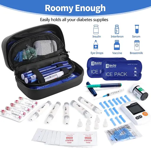 Инсулиновый кулер Дорожный чехол TSA Approved Охлаждаемый холодильник для путешествий с термометром - фото 5