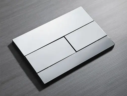 Панель змиву Koer KT-0603-01 240x160x10mm пластикова, кнопка лінійна KR5319, Хром - фото 4