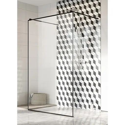 Душевая перегородка Radaway Modo New Black I Frame 120 см профиль черный 388124-54-58 - фото 1