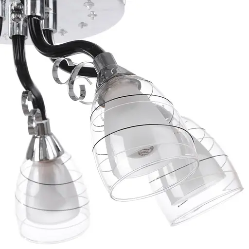 Люстра потолочная Brille с подсветкой LED E14 40W CH (LK-512S/5) - фото 3