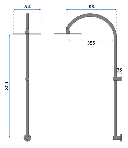 Душова система Rea Lugano black + BOX чорний матовий REA-P9301, Чорний матовий - фото 6