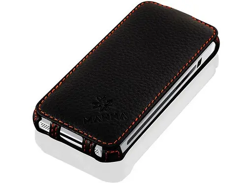 Захисний чохол LEICKE MANNA UltraSlim VerticalFlip для Apple iPhone 5/5S/SE, шкіра, чорний