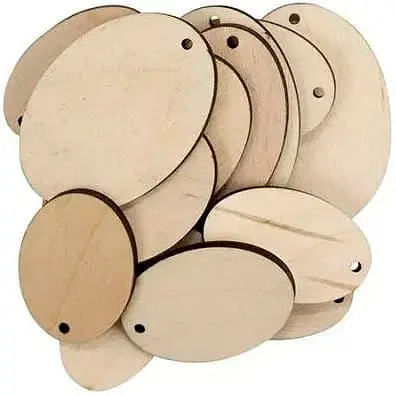 Набор заготовок Rosa Talent Теги Овал фанера 15 шт