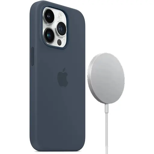 Оригинальный силиконовый чехол Apple Silicone Case MagSafe Storm Blue для iPhone 14 Pro (6.1") (MPTF3ZM/A) - фото 10