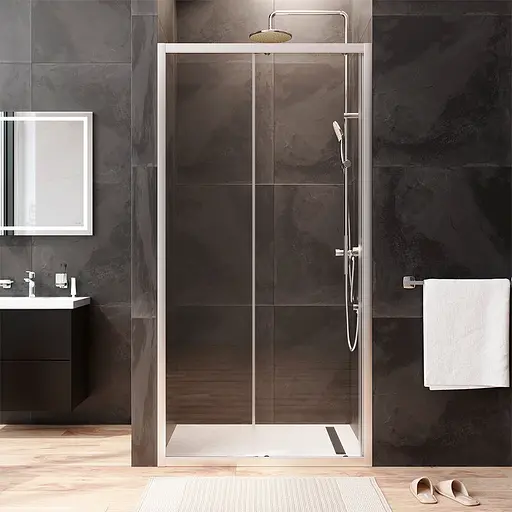 Душевые двери AM.PM Gem 100x195 см стекло прозрачное хром матовый W90UG-100-1S-195MT, прозрачный, хром матовый - фото 3