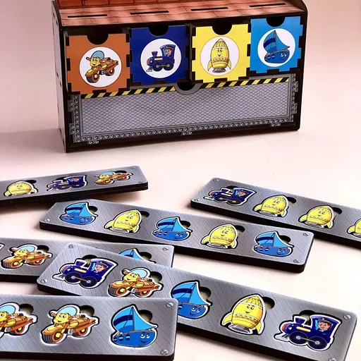 Настольная игра Ubumblebees Транспорт-2 PSD006 сортер-комодик деревянная - фото 2