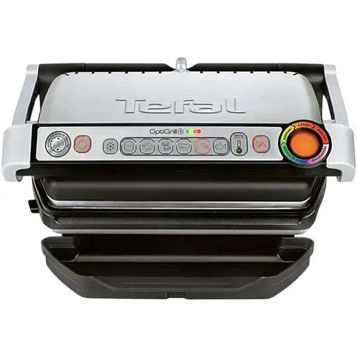 Гриль Tefal OptiGrill + GC712D34 2000 Вт 6 автоматичних програм сріблясто-чорний