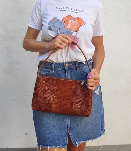 Кожаная женская сумка хобо Tarwa sum0028635 - фото 5