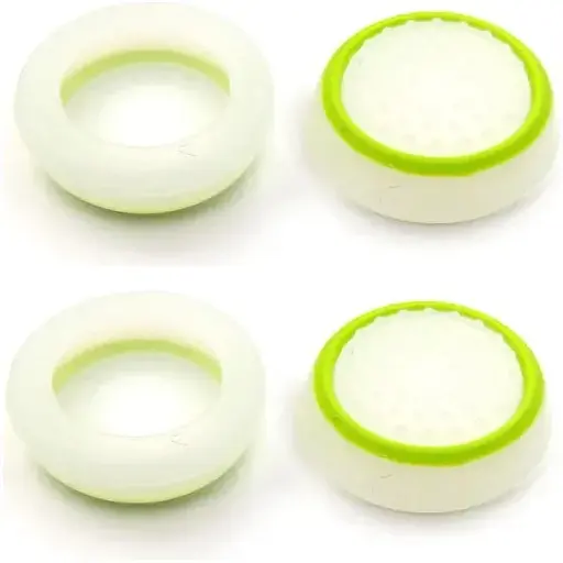 Накладки на стики Thumb Grips 4-pack для PS4-PS5-Xbox White-Green [122996] - фото 5