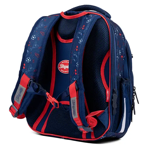 Школьный рюкзак 1Вересня каркасный S-106 Football синий - фото 3