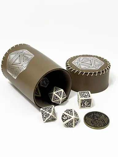 Настільна гра Планета Ігор Чаша для кубиків D20 (коричнева) (Dice cup D20 brown) (pi-dc005) - фото 6