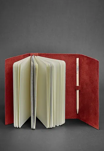 Жіночий шкіряний блокнот (Софт-бук) 1.0 кораловий - фото 3