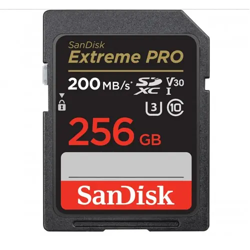Карта памяти Sandisk Extreme PRO SDXC UHS-I U3 V30 R200/W140MB/s 256Gb (SDSDXXD-256G-GN4IN)