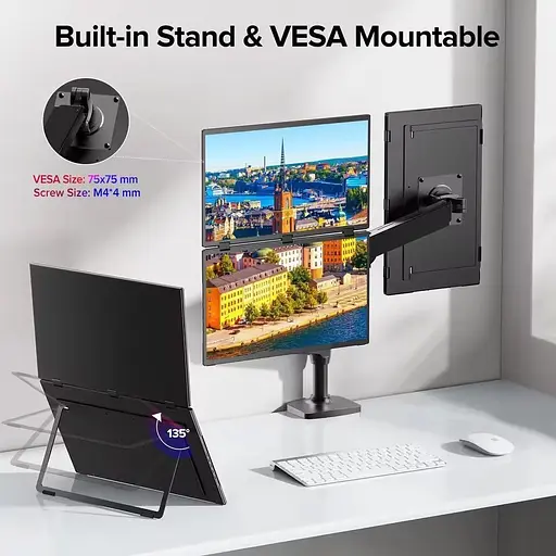 Портативный монитор UPERFECT Delta Plus 18.5" Touch (137073) - фото 4