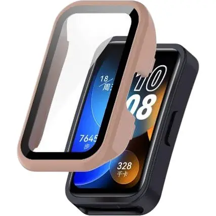 Чехол-накладка DK CDK для Huawei Band 10 Пластик Gloss Glass Full Cover (016251) (pink)
