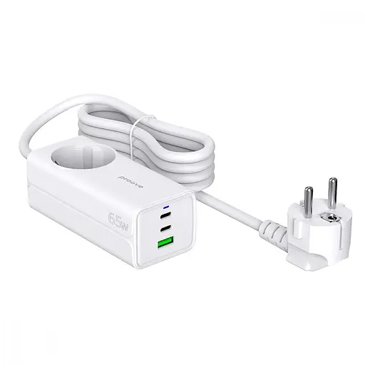 Сетной фильтр Proove Power Strip PD-02 65W (2 Type-C + 1USB) белый (PSP165210001) - фото 6