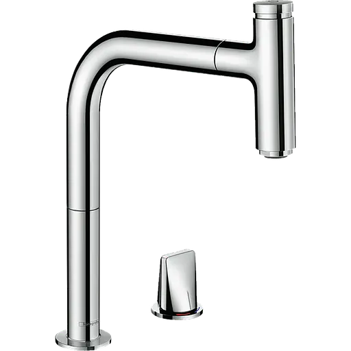 Смеситель для кухни Hansgrohe Metris Select 200 1jet sBox с вытяжным изливом хром 73804000 Хром - фото 1