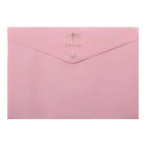Папка-конверт на кнопці FAVOURITE BM.3953-10 BUROMAX, PASTEL, A4, рожева (4823078912541) - фото 1