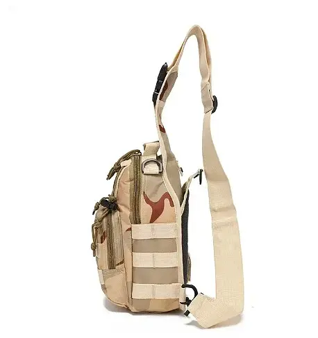 Тактическая армейская сумка через плечо Хаки камуфляж - фото 2
