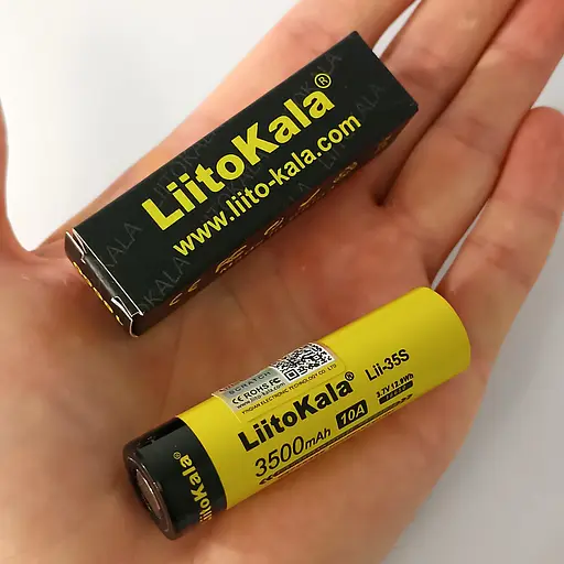 Акумулятор високотоковий LiitoKala Lii-35S. 3500 mAh 10A Li-Ion. Плоский плюс - фото 10
