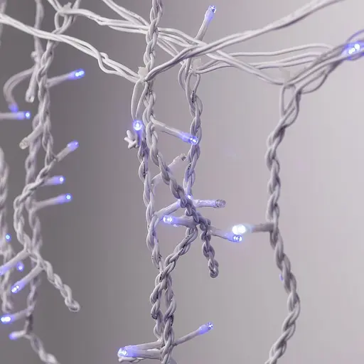 Наружная новогодняя гирлянда бахрома (белая проволока) Xmas W-2 5x0.6 м 120 LED Синий - фото 2