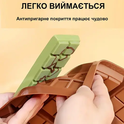 Форма силиконовая для дубайского шоколада 25х14.5х2.5 см, Kitchen Master Коричневый 87170 - фото 5