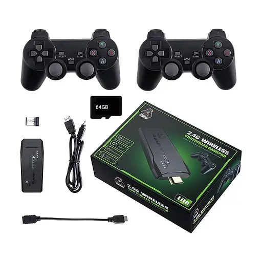 Ігрова консоль Data Frog M8 RK3032 Game Stick Lite 64GB ТВ приставка геймстик + 40000 відеоігор - фото 1