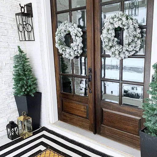 Вінок хвойний різдвяний Hvoya Classic засніжений 50 см - фото 4