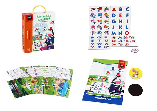 Гра розвиваюча магнітна Англійська для дітей, укр