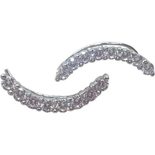 Серебряные серьги-каффы Ирий с фианитами. 40022