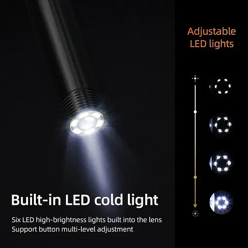 Ендоскоп автомобільний технічний з дисплеєм 4.3" Inscam 113, 1 камера, 8 мм діаметр, 10 метрів (100749-10) - фото 4