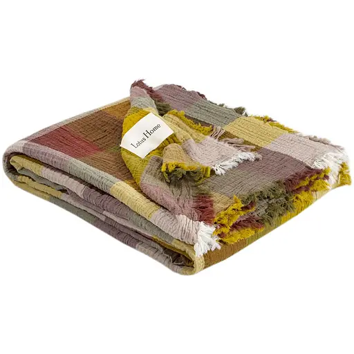 Покривало Lotus Home Lucca muslin гірчичний 240x260 см (svt-2000022350846) - фото 3