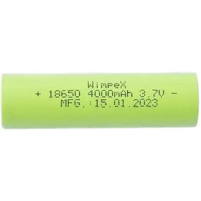 Аккумулятор Wimpex 18650 4000 mAh 3.7V Li-ion аккумуляторная батарейка общего назначения батарея литий ионная Салатова - фото 1