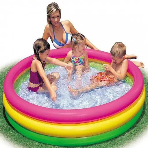 Дитячий надувний басейн Веселі кільця 57412, 114-26 см - фото 2