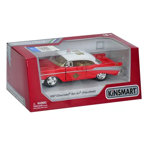 Інерційна машинка 1957 Chevrolet Bel Air (Fire Chirf) Kinsmart KT 5325 W - фото 4