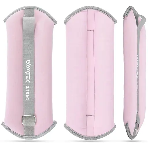 Обважнювачі Gymtek для рук і ніг 2 х 0,75кг рожевий - фото 2