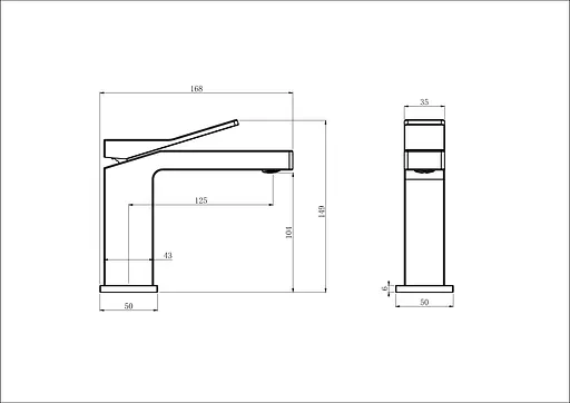 Смеситель для умывальника графит Nett UGr-51 Графит - фото 3
