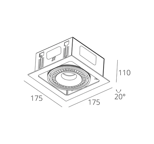 Точковий світильник Skarlat RGL7116-1 1×18W WH+BK 3000K - фото 2