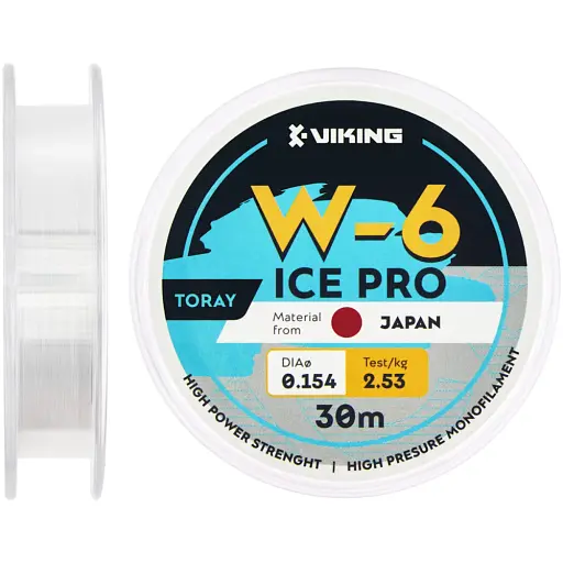 Волосінь Viking Fishing Ice Pro W-6 30 м (clear) 0.154 мм 2.53 кг