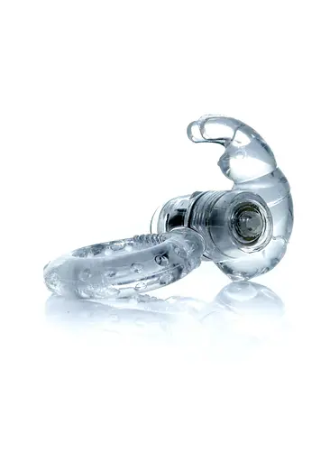 Эрекционное кольцо Boss Series Rabbit Vibro Cock Ring 7.5 см прозрачный - фото 2