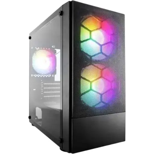 Корпус 1stPlayer X4-M-2F1P-1F1-BK Black