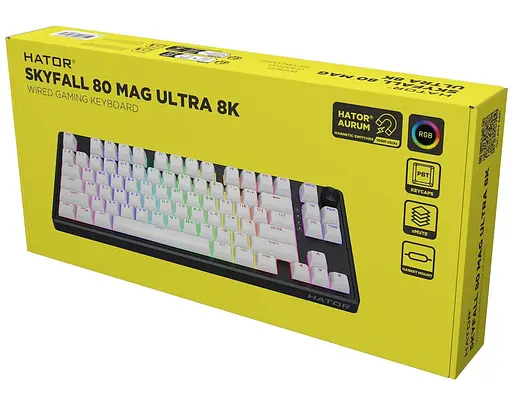 Клавіатура HATOR Skyfall 80 MAG ULTRA 8K White Black (HTK1880UA) - фото 7