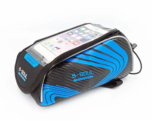 Велосумка на раму B-Soul для смартфона 6" чорно-синій (G00004511)